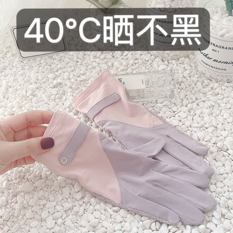 Novo estilo luvas de proteção solar de comprimento médio senhoras condução ao ar livre Anti-ultravioleta verão pára-sol