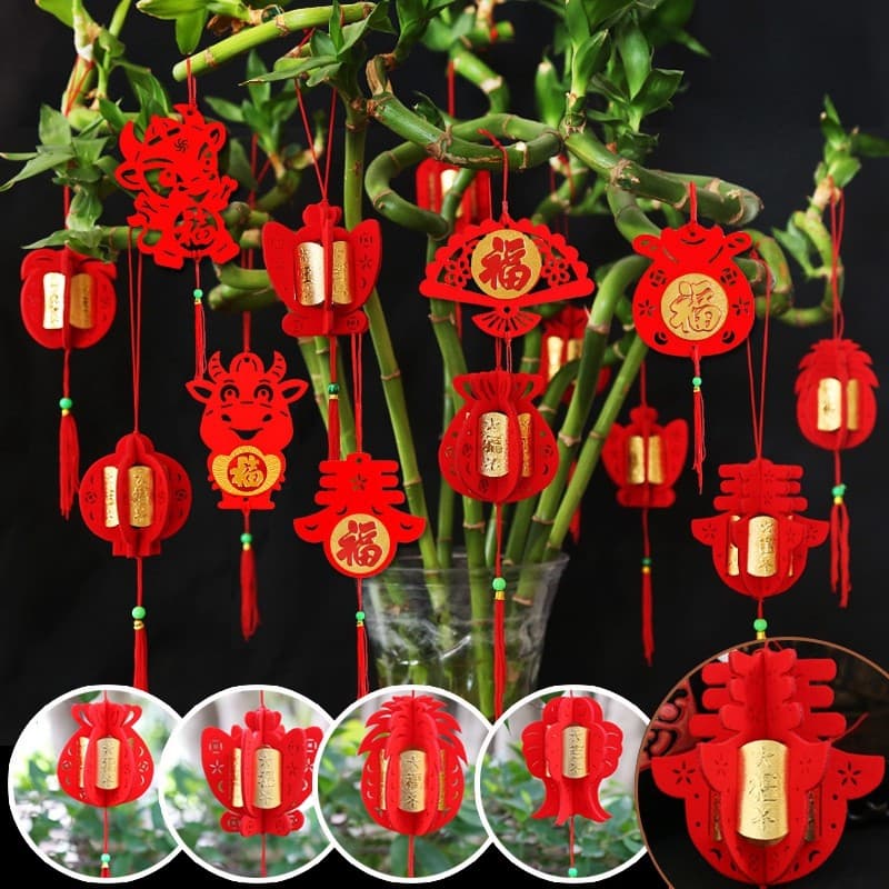 2025 Decorações De Ano Novo Pingentes Festival Da Primavera Chinês P