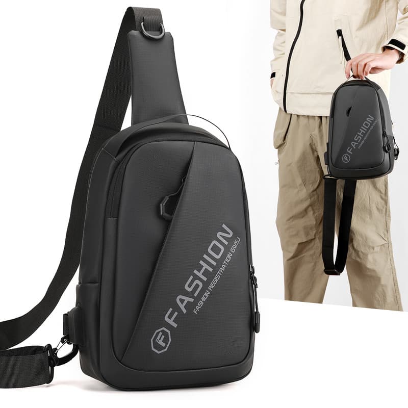 Homens saco de peito Mini mochila moda simples saco do telefone móvel Casual ombro pequeno saco Oxford pano saco do mens