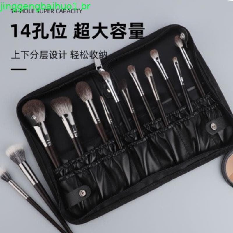 SUBING Bolsa De Pincéis Cosméticos Profissionais , Pincel De Maquiagem Vertical Leve E Resistente À Água
