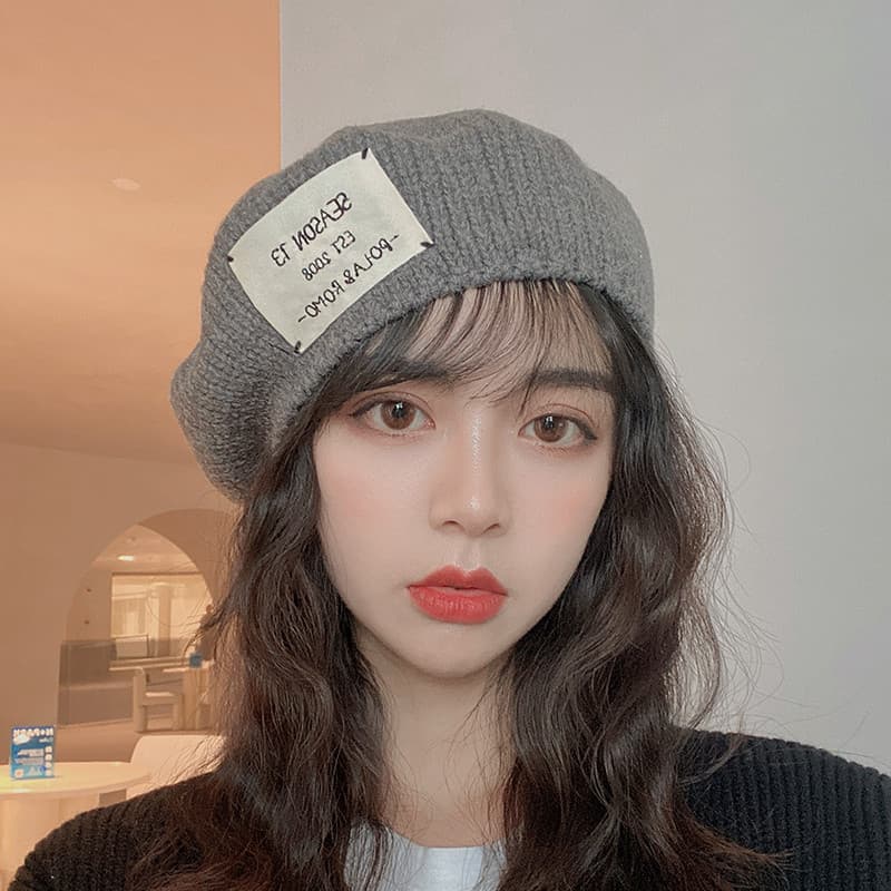Chapéu feminino outono inverno estilo japonês All-Match boina de lã octogonal britânico abóbora chapéu moda versão corea