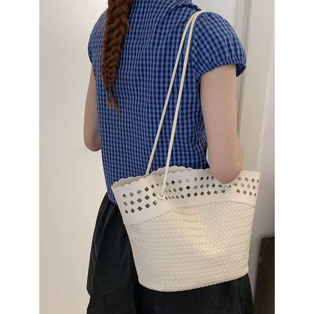 Estilo coreano ins estilo oco balde de um ombro saco feminino 2026 novo estilo grande capacidade verão férias viagem sac