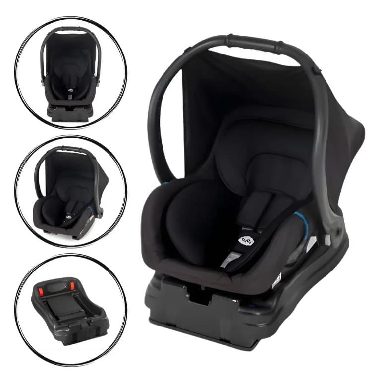 Bebê Conforto Ello Preto + Base Tutti Baby