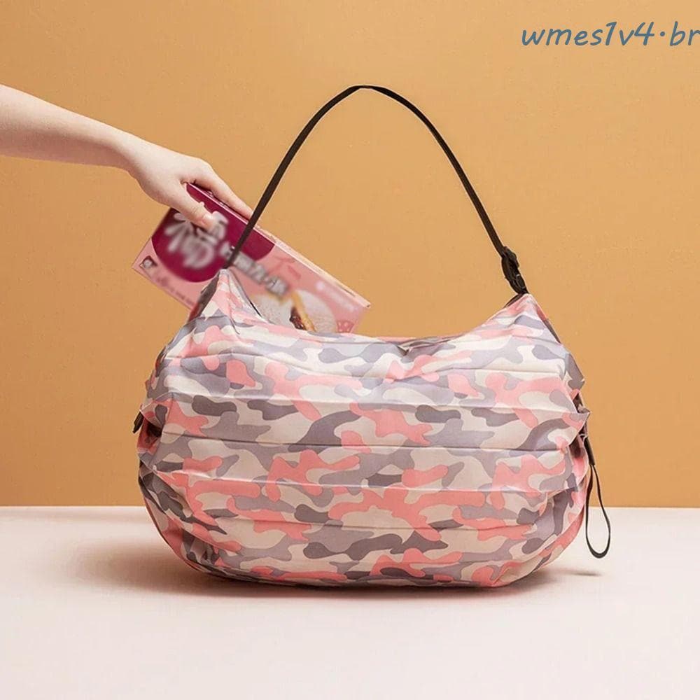Bolsa De Praia WMES , Sacola De Compras Dobrável Portátil Criativa , Ecológica Leve E Respirável Reutilizável