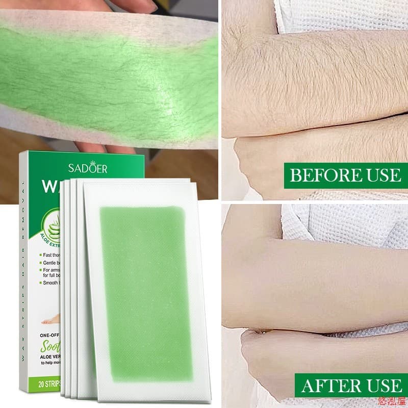 Tiras De Cera Para Remoção De Pelos , Depilação , Papel Dupla Face , aloe