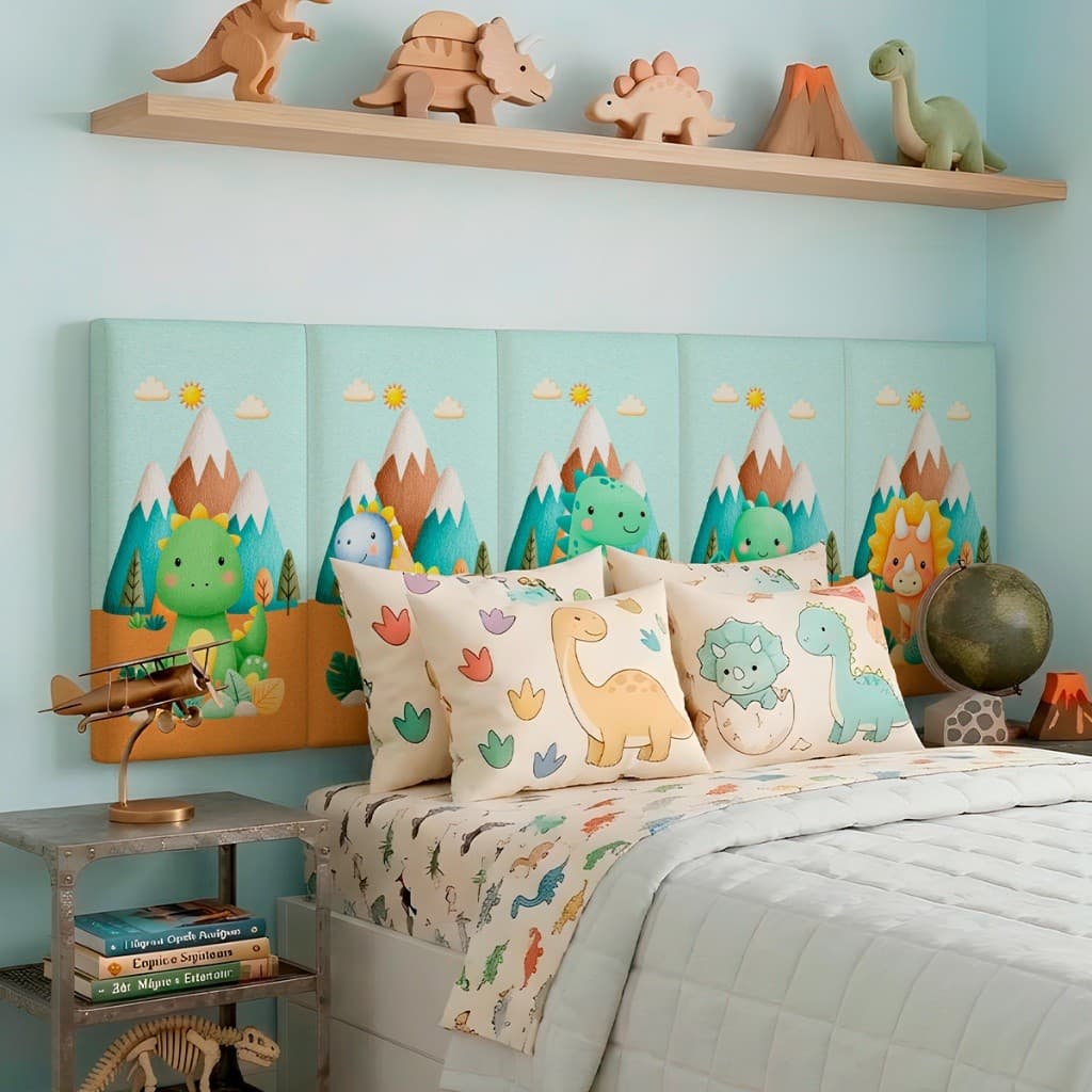 Cabeceira de Cama Dinossauro Dino Capivara Infantil 40x20cm Decoração Quarto Menino Menina