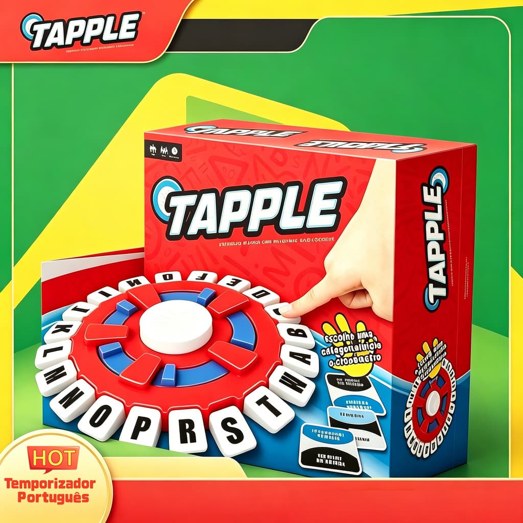 Jogo de Caça Palavras Stop Brinquedo Infantil Resposta Rápida 24cm Português