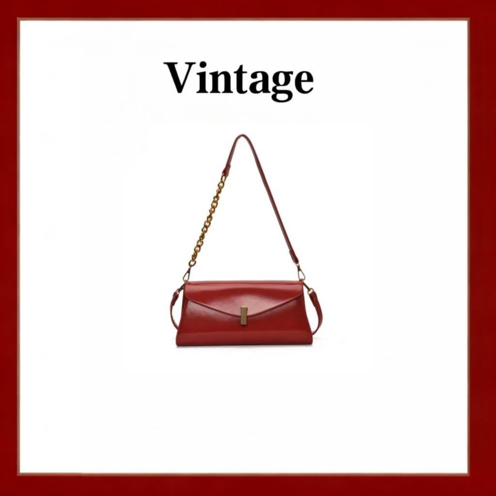 bolsa feminina Bolsa Primavera verão Retro nicho High-End All-Match um ombro axilas saco do mensageiro vermelho Baguette