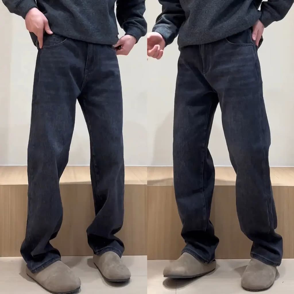 Primavera outono novo estilo americano Retro lavado Jeans retos masculino simples moda All-Match mais magro olhar calças