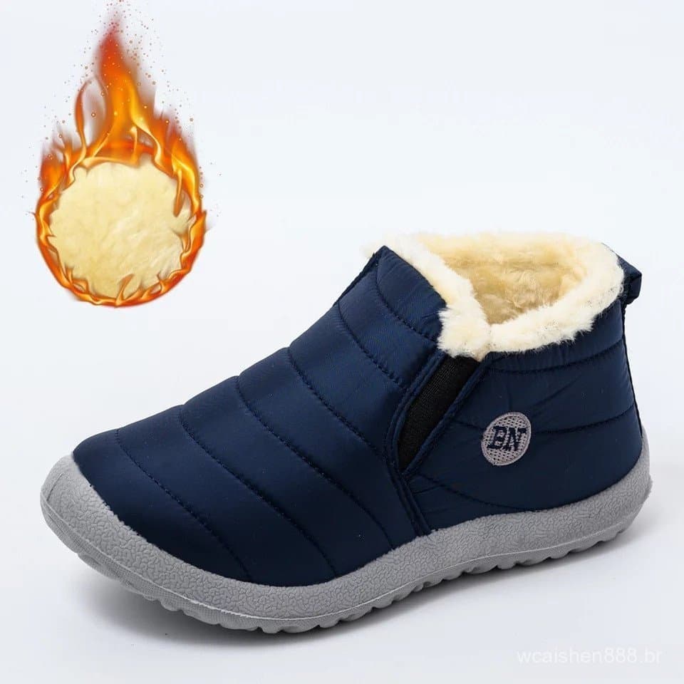 Botas De Inverno Mulheres Neve À Prova D'água Sapatos Baixos Casuais Ankle Boots Para plus Size Casal Da Moda Quente