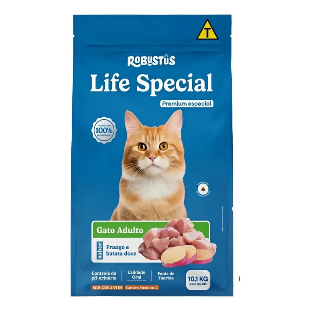 Ração Gato Adulto Robustus Life Special Frango E Batata Doce 10kg