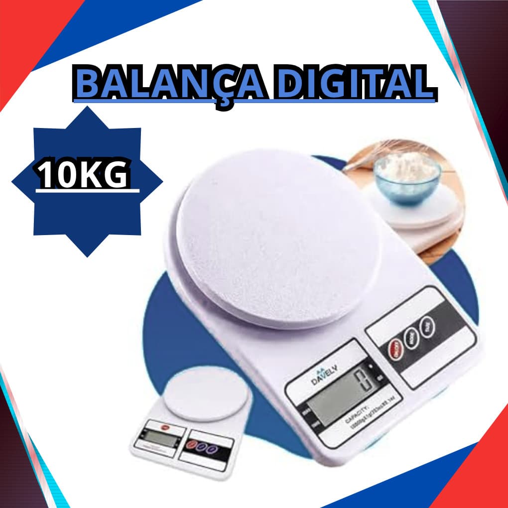 1/2/3 Balança Digital Alta Precisão até 10kg Cozinha Alimentos Super Precisa Nutrição Confeitaria