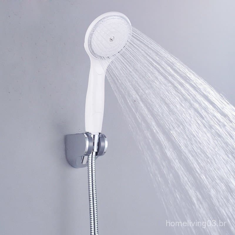 Chuveiro de mão branco, de função única, resistente a quedas, com aumento de pressão e economia de água, chuveiro de ABS