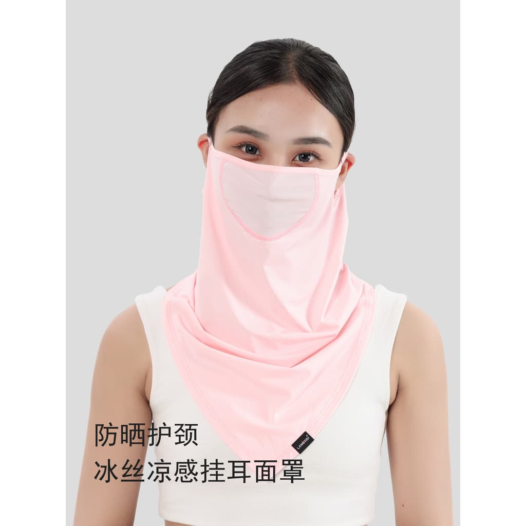 Verão correndo máscara ciclismo lenço de seda gelo máscara de proteção facial Anti-ultravioleta pendurado máscara de ore
