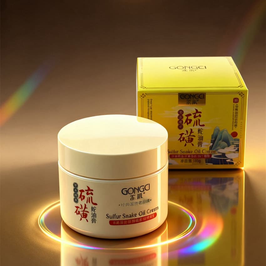 Pomada genuína de cobra de enxofre de pele alta, creme hidratante nutritivo profundo, hidratante, calmante, produtos de