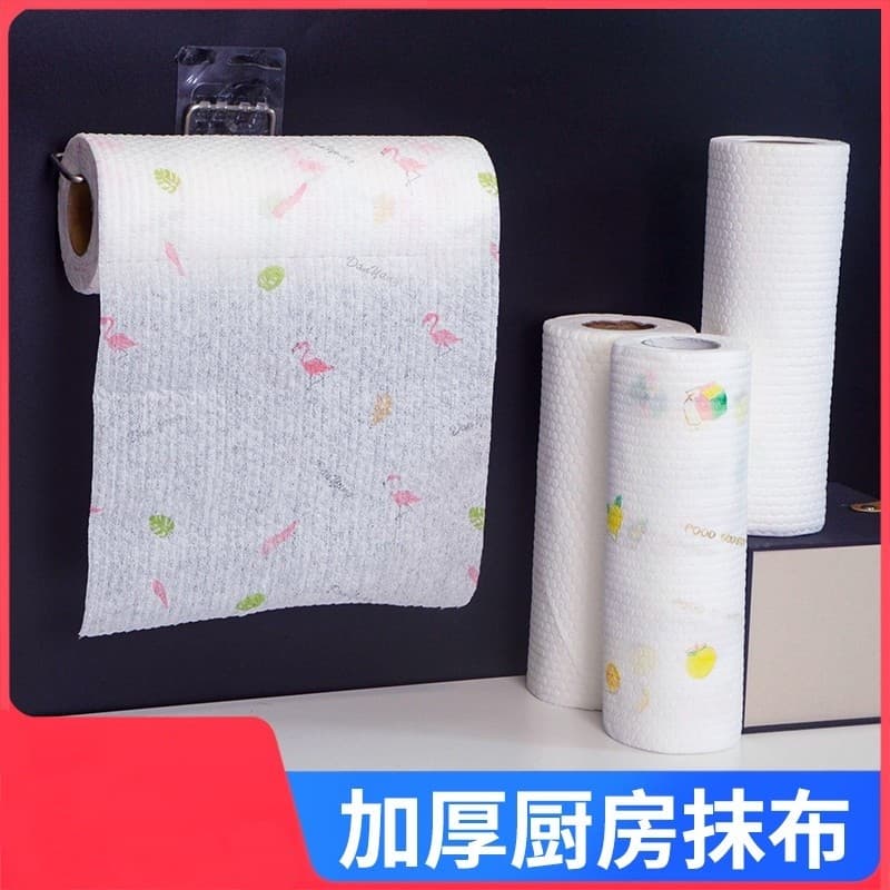 Pano preguiçoso não é fácil de colar lavagem de óleo cozinha graxa papel prato toalha pano não tecido molhado seco dupla