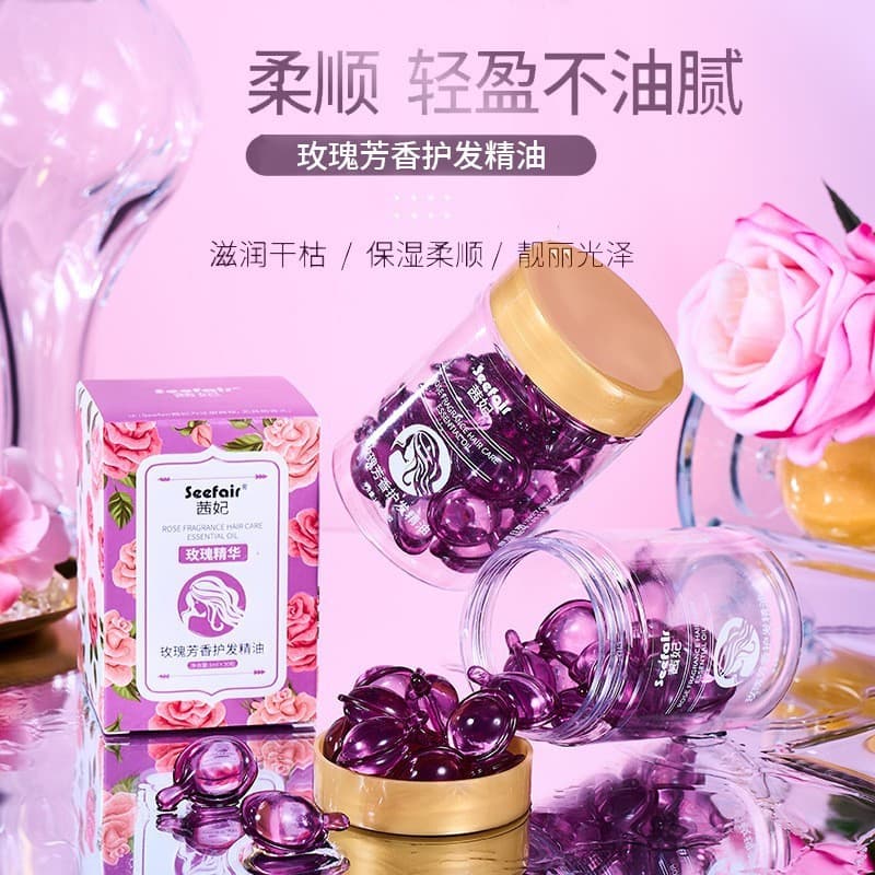 Rosa essência aromática cuidados com o cabelo óleo essencial fragrância condicionador Anti-Frizz macio refrescante vezes