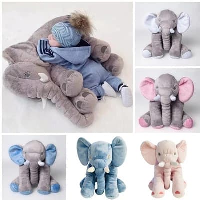 Travesseiro Elefante de Pelúcia 50cm - Ideal para Bebês, Crianças e Presentes