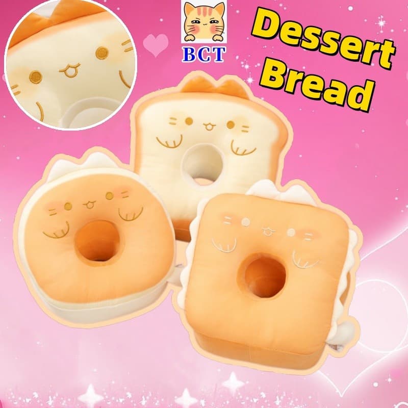 BCT Cute Sobremesa Pão Pelúcia Boneca Kawaii Gatinho Brinquedo De Travesseiro Divertido Para Gato Presente Infantil De A