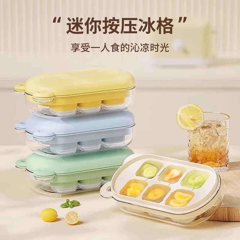 Molde de cubo de gelo Mini Silicone macio doméstico grau alimentício cubo de gelo bandeja de gelo caixa imprensa bandeja