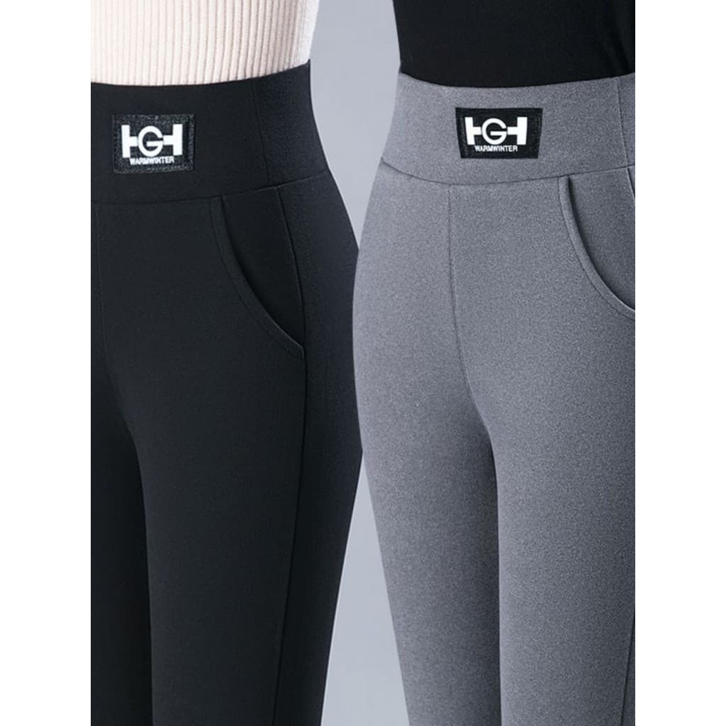Calças femininas novo estilo outono inverno engrossado mais Leggings de veludo roupa exterior feminina mais magro olhar