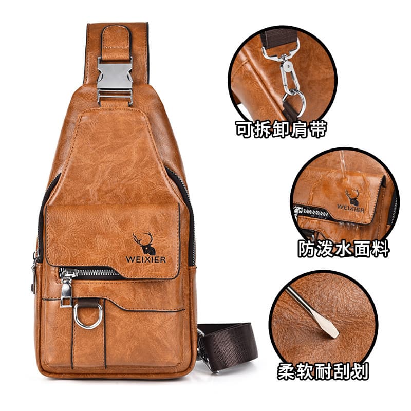 Casual Retro meninos saco de peito de couro ombro mensageiro saco High-End sentido bolsa de ombro saco do telefone móvel
