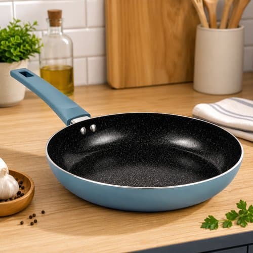 Frigideira Antiaderente Ceramica 28cm Azul Cozinha Saudavel Durabilidade Alta Qualidade