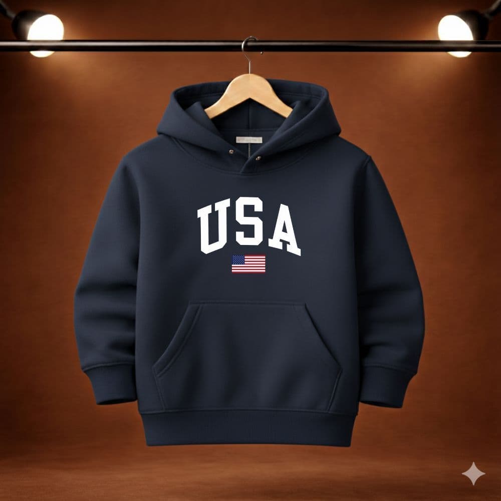 Moletom infantil juvenil menino estampa USA tam 02 a 16  blusa de frio canguru de algodão