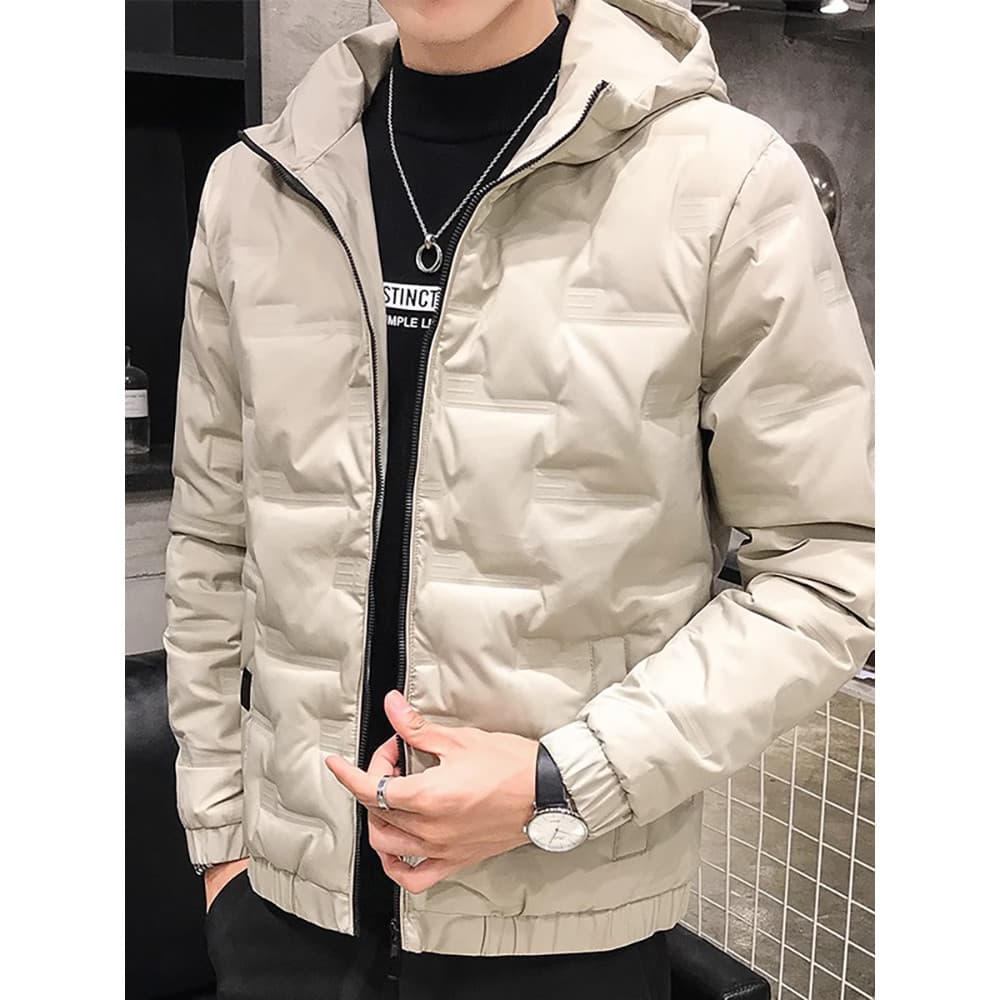 Forro de lã de inverno engrossado algodão-acolchoado jaqueta masculina 2024 novo estilo Street Wear moda quente com capu