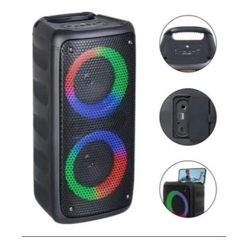 Caixa De Som Portátil Bluetooth Aux Usb Karaokê Kts