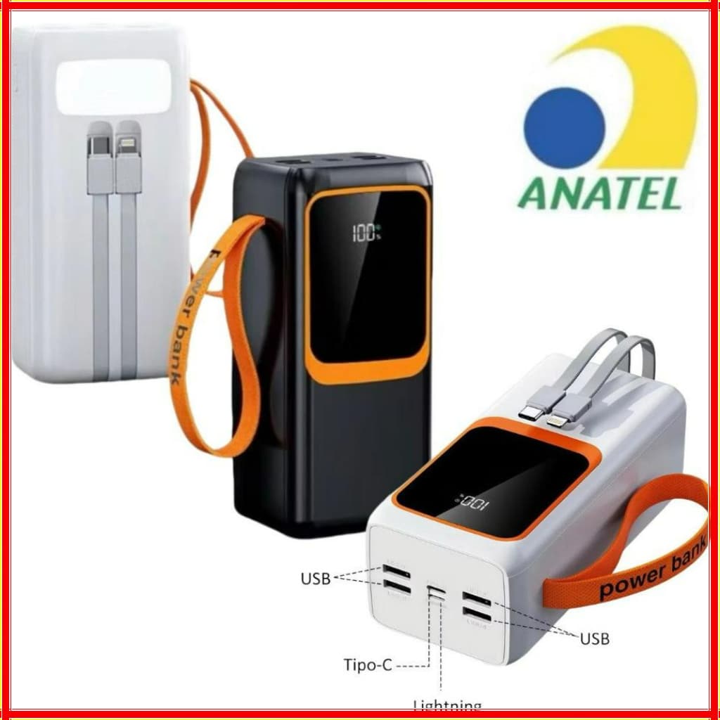 Carregador Portátil Power Bank 10000 20000 30000 50000mah Turbo 22.5W PD Carregamento super rápido