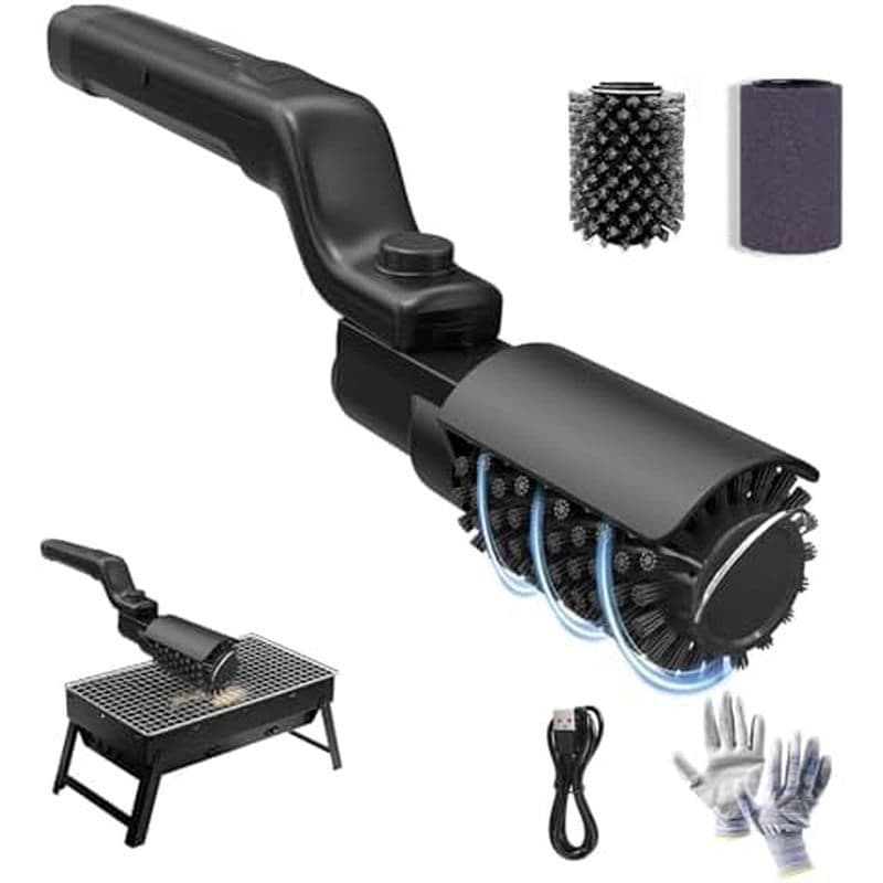 Cabeça De Acampamento , Grelha Com Modos Recarregáveis De Torque , Escova Elétrica Ajustável Para Churrasco Ao Ar Livre