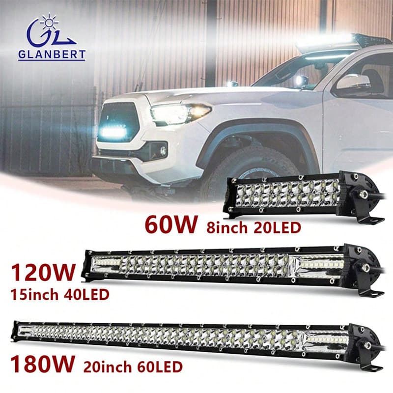 15/20 " 12V 24V Offroad Led Barra De Luz Spot Flood Combo Feixe 110000LM Bar De Trabalho De 2 Fileiras Para Carro 4WD Ca