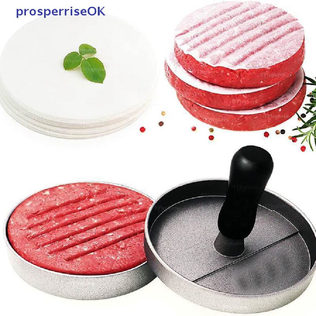 100 unidades de papel para prensa de hambúrguer redondo de 11cm, utensílios de cozinha