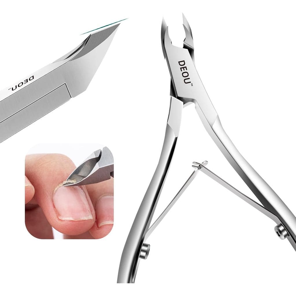 Tesoura profissional para cutículas DEOU, ferramentas de manicure para salão, aparador de cílios em aço inoxidável, lâmi