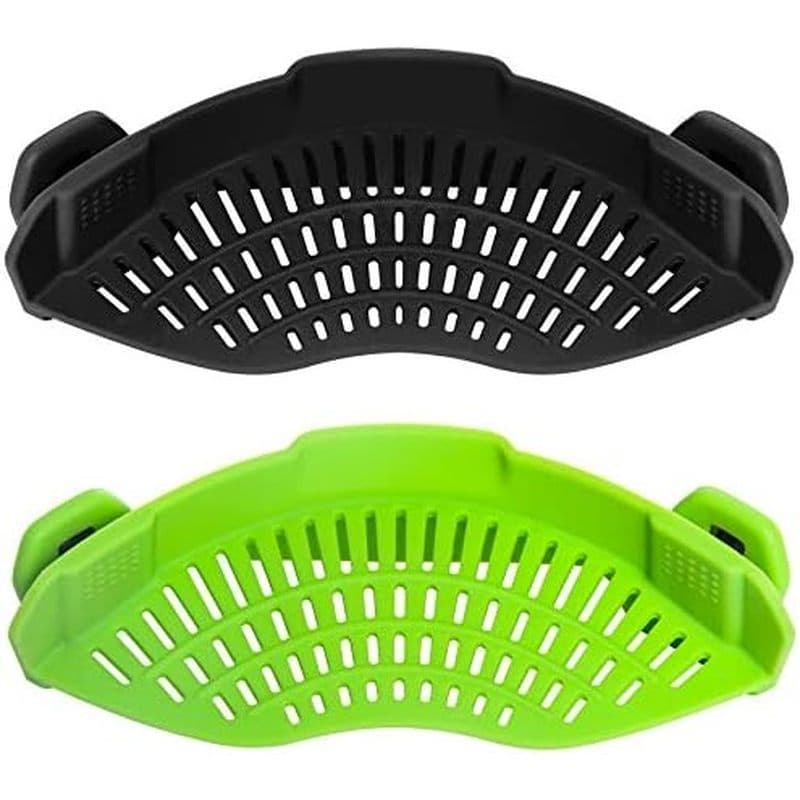 2PACK AUOON Clip on Coador Para Todas As Panelas-De Macarrão De Silicone Cozinha Drenar Espaguete Graxa De Carne Moída À