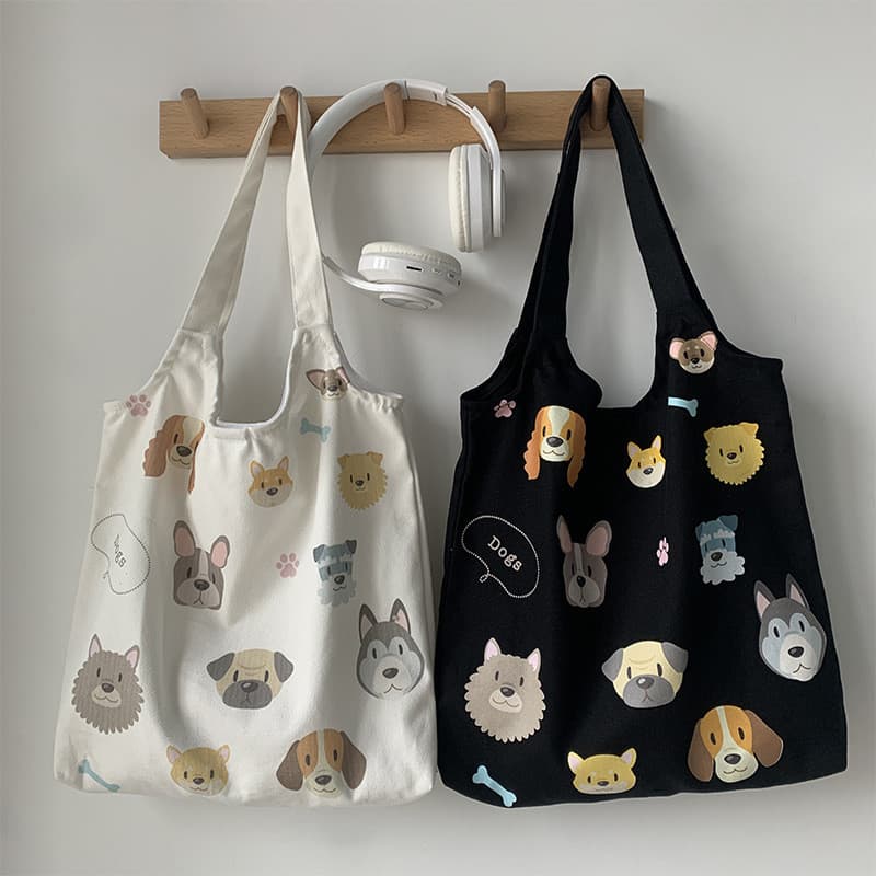 Bolsa de lona feminina literária japonesa estudantes universitários classe ins simples ecologicamente correta pós-gradua