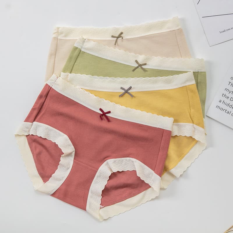 Calcinha sem costura senhoras puro algodão antibacteriano virilha Shorts meninas estudantes outono inverno lã alemã esco