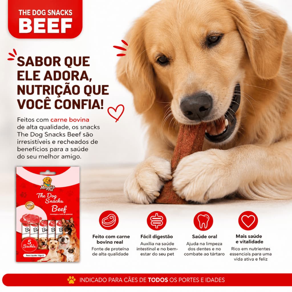 Petisco Cremoso para Cães Tipo Churu 5 Sachês Sabores Carne Frango e Cordeiro Snack Úmido Meguis Pet