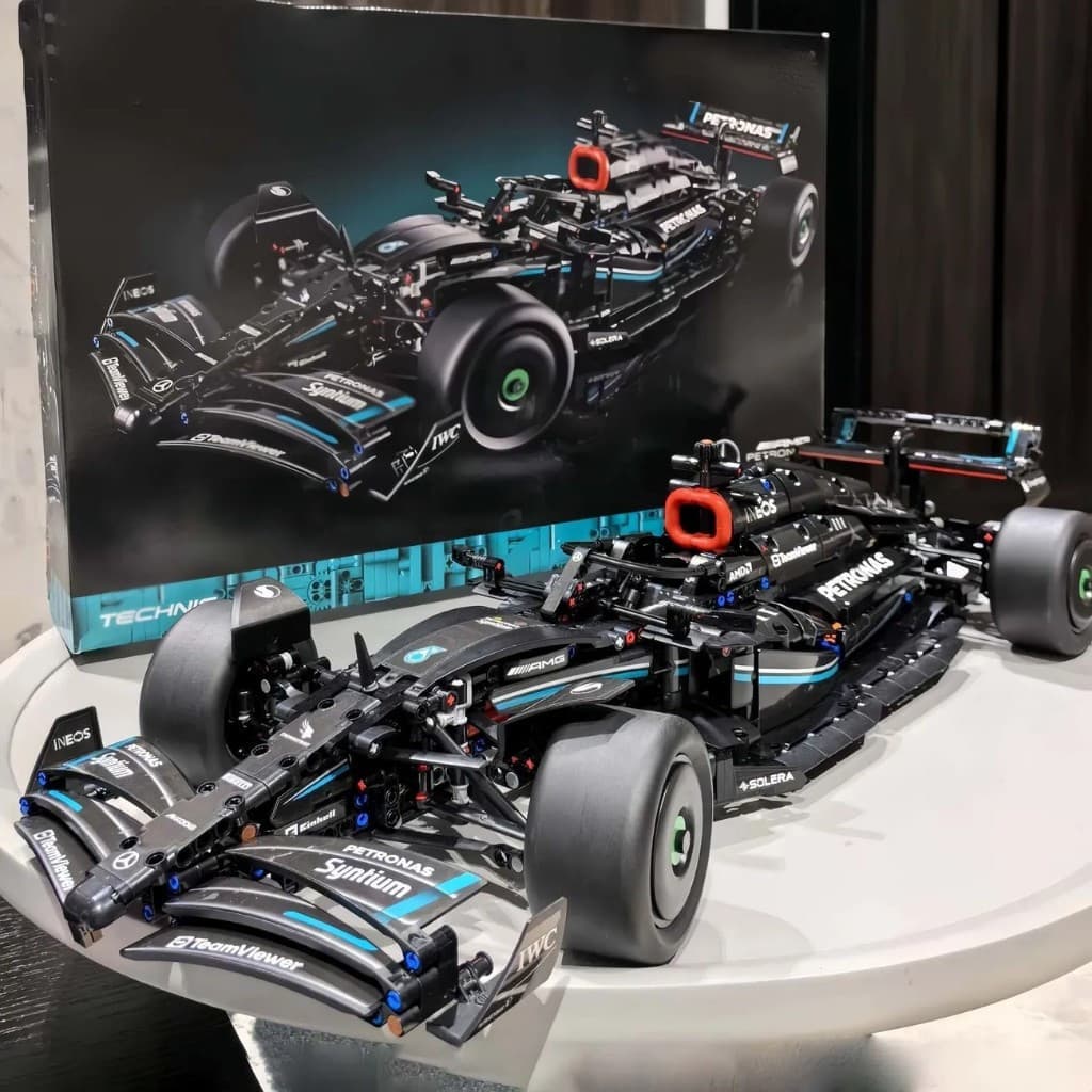 1: 8 63cm 1642PCS Compatível Lego Mercedes-Benz F1 Carro de corrida Porsche 911 Bloco de construção Montagem Modelo Pres