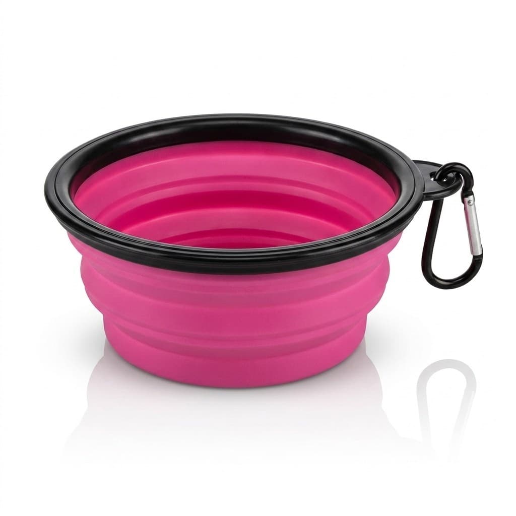 Comedouro Bebedouro Retrátil Pet Silicone 350ml Dobrável Para Passeio E Viagem Cachorro Gato