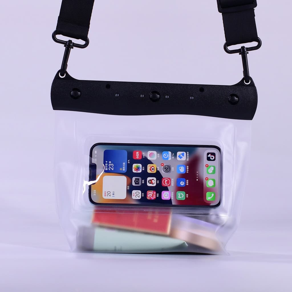 Bolsa média fosca à prova d'água, estilo tela sensível ao toque, natação, Rafting, à prova d'água, mergulho, unissex, à