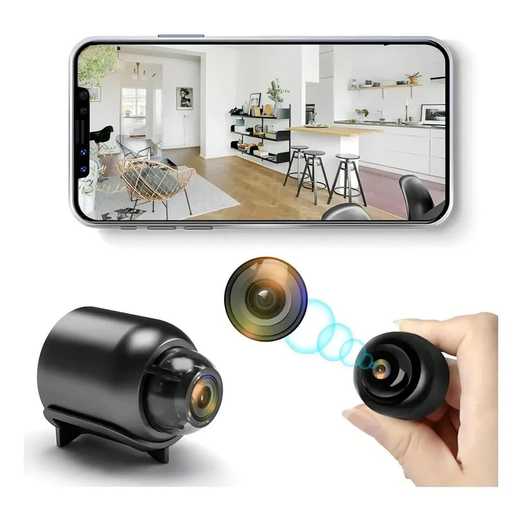 Mini Câmera De Segurança X5 Portátil Full Hd Espiã Monitora Preto
