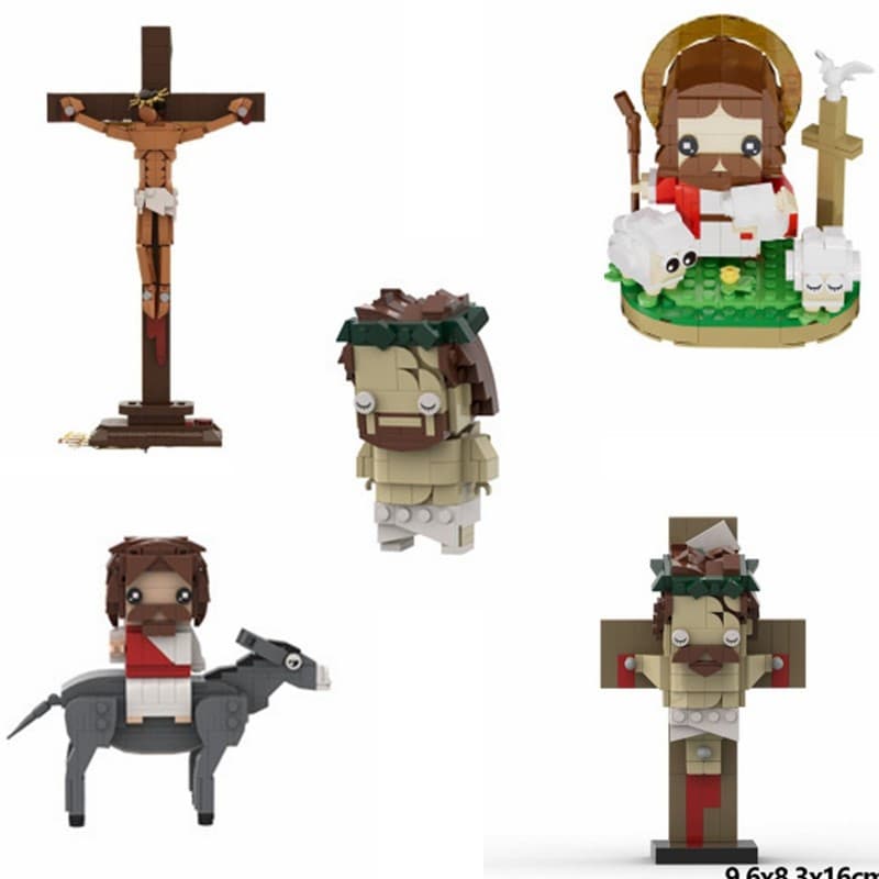 Pastor Jesus Modelo Blocos De Construção Brinquedos Educativos Infantis Presentes Para Crianças 360 Peças Tijolos