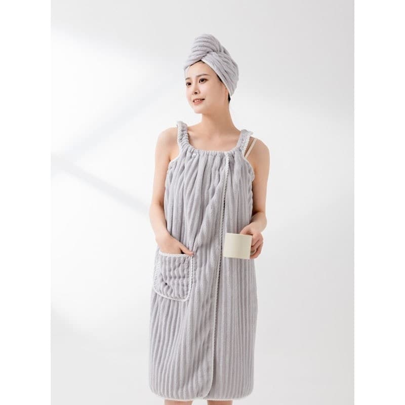 Roupão de banho toalha de banho saia de banho adulto novo estilo feminino pode usar variedade envoltório toalha camisola