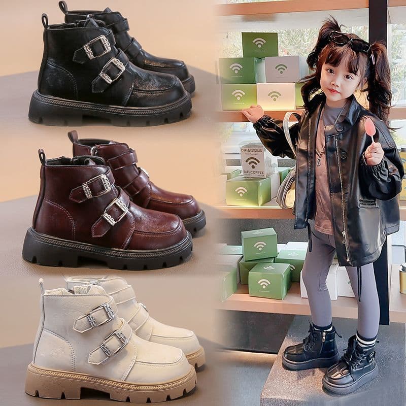 Meninas botas primavera outono novo estilo elegante estilo ocidental botas únicas meninas estilo princesa botas curtas e