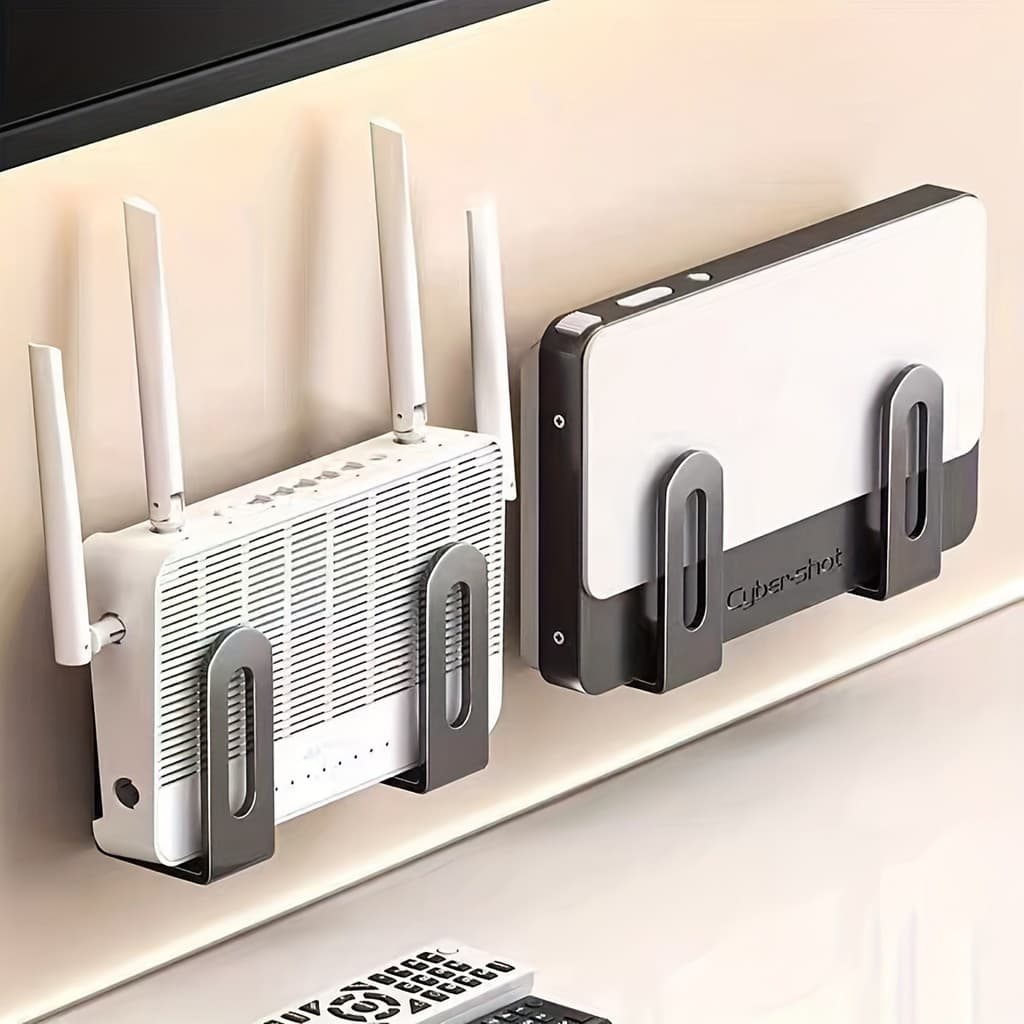 Suporte de Montagem em Parede para Decodificador/Modem Óptico, Prateleira para WiFi, Racks Utilitários