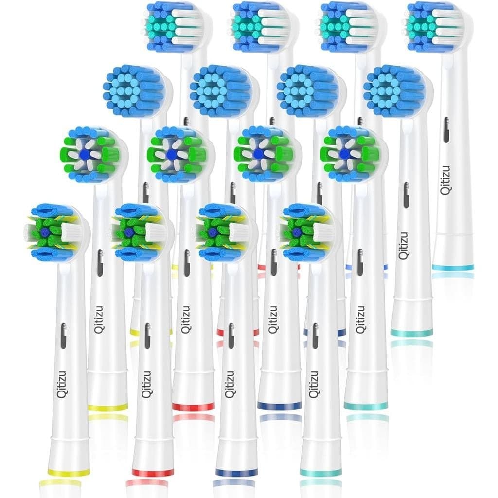 Cabeça de Escova de Dentes Qitizu Compatível com Escova de Dentes Elétrica Braun Oral B, Cabeças de Escova de Dentes de