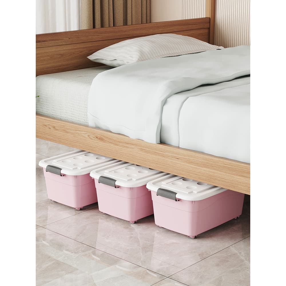 Caixa de armazenamento de cama caixa de armazenamento doméstico com polias sob a cama caixa de armazenamento roupas colc