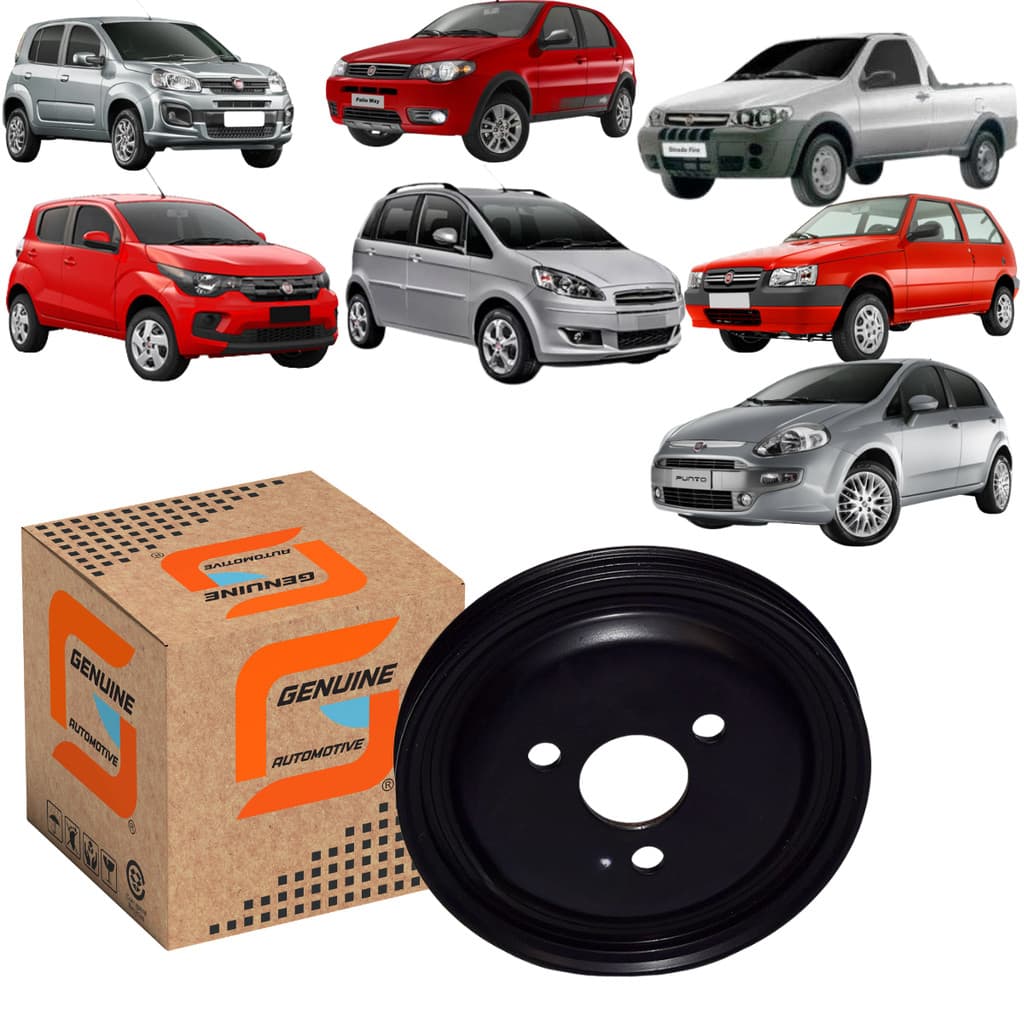 Polia Bomba Hidráulica 3PK Linha Fiat Palio Strada Uno Punto Fiorino Fire